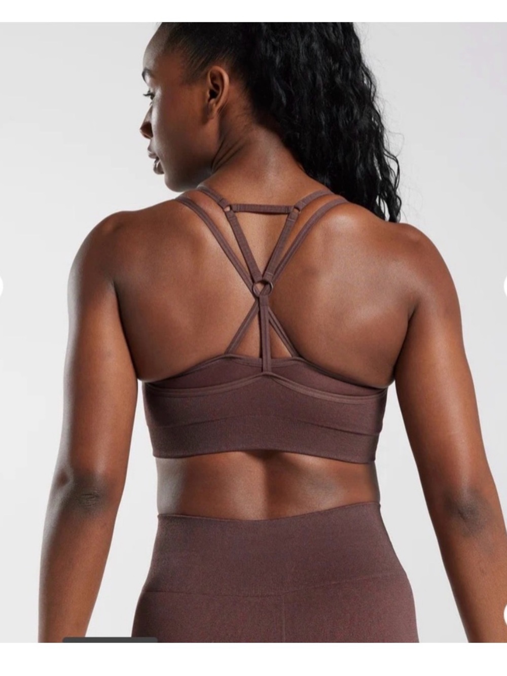 Gymshark Adapt Fleck Seamless Sports Bra Strappy Back Women's M Sports Athletic
